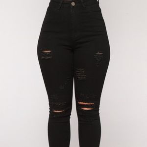 New Fashion Nova Get The Groove Distressed Jeans